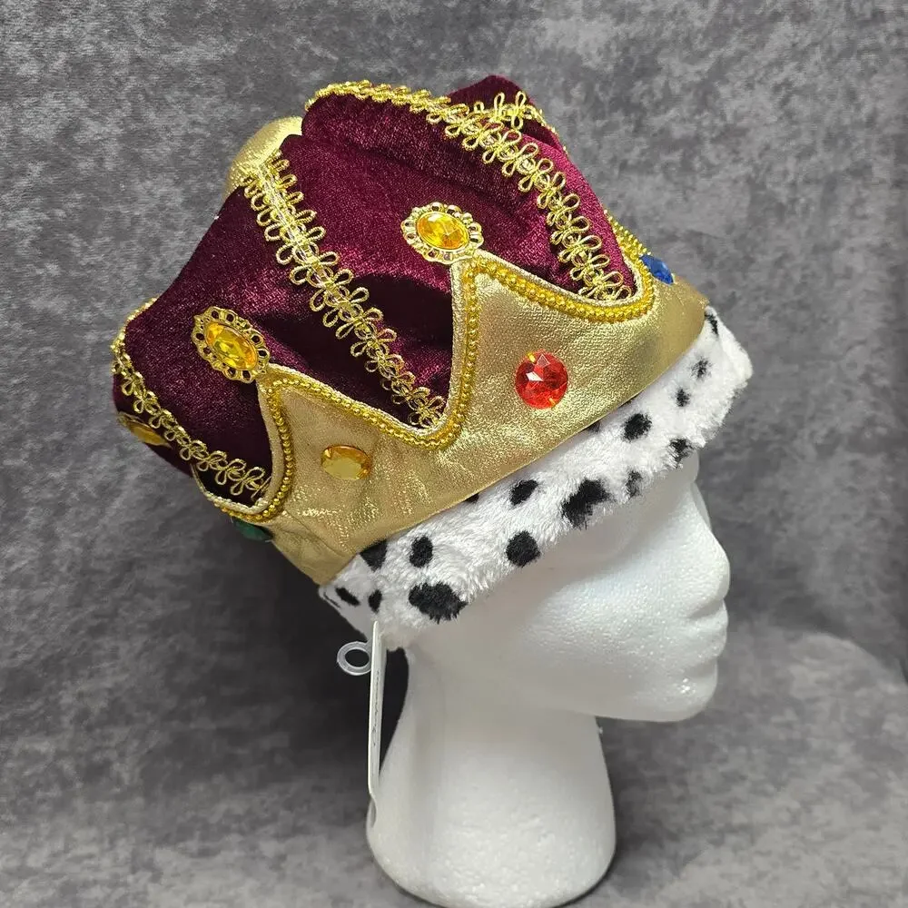 Suit Yourself Majesty King Multicolored Crown Halloween Costume Medieval Hat New